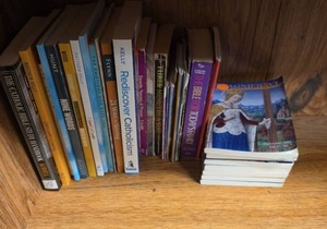 lot 569 image: Lot of Books Including Magnificat Monthly Magazines and Religious Titles.