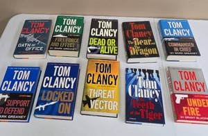 lot 576 image: Tom Clancy Books Lot of 10 Hardcover Novels - All are First Editions