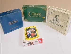 lot 587 image: Board Games & Puzzle Lot Trivial Pursuit, Charades, Hugermugger, Friends 1000pc