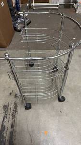 lot 634 image: Under Pedestal Sink storage shelf - 2 Tier on wheels