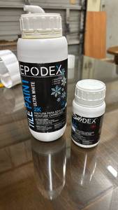 lot 646 image: Epodex 2K Ultra White Epoxy Resin Paint Set - for painting bathtubs (this stuff is expensive You might need a second bottle to do a bathtub)