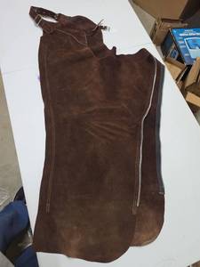 lot 690 image: Brown Suede Horse Riding Chaps