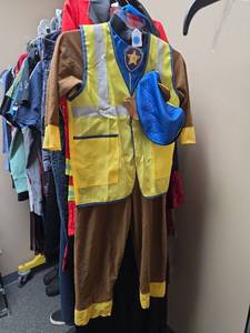 lot 903 image: Paw Patrol Kids Costume Outfit with Vest Hat and Backpack Multi-Piece Set - Medium Size 7-8