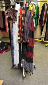 lot 920 image: Lot of 5 Assorted Scarves and Wraps