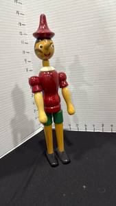 lot 1009 image: Pinocchio wooden figurine 12.5 tall