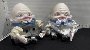 lot 1019 image: Humpty Dumpty shelf-sitters