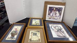 lot 1093 image: Sandi Gore Evans pictures, largest 15x12