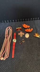 lot 1219 image: Womens jewelry including rings and Mickey Mouse watch