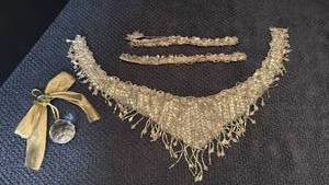 lot 1224 image: Womens jewelry no clasps and prism ball ornament