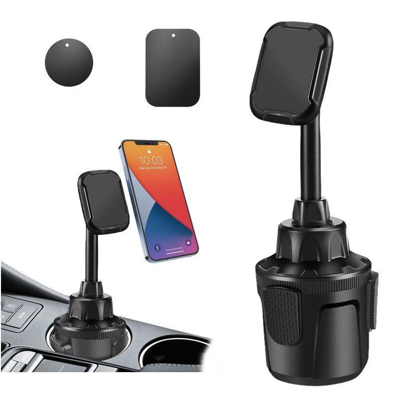 lot 1059 image: YUNGER Car Cup Holder Phone Mount Magsafe - 360° Rotation, Universal Cup Holder Adjustable Height Fit Phone - Safe and Convenient for GPS, Calls, and Music - Uber Driver Accessories - Retail $21