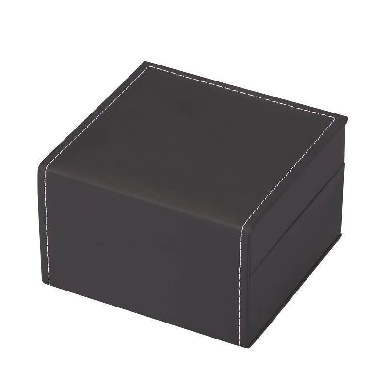 lot 1057 image: Luxury Black Single Watch Gift Box with Pillow PU Leather Wristwatch Display Case Organizer for Men Retail $12