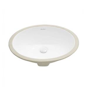 lot 1018 image: Monaco 18 Oval Under-Mount Bathroom Sink - Retail $51