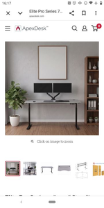 lot 1027 image: ApexDesk Elite Pro Series 7 Adjustable Height Desk  - Retail $500