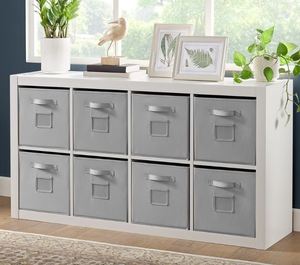 lot 1095 image: Onin Room Divider with 8 Storage Bins - Retail $180