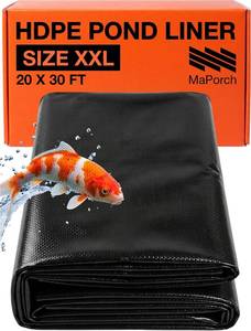 lot 1003 image: $170 Pond Liners for Outdoor Ponds, HDPE, Fish Safe Koi Pond Liner 10x13