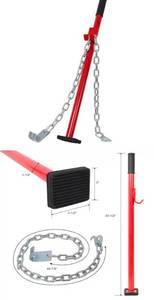 lot 1014 image: 30 in. Red Steel Long Universal Pulling Stick Tool for Body, Bumper, Hood, Hull and Deck Dent Fix