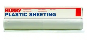 lot 1033 image: Husky 10 ft. x 50 ft. Clear 6 mil Plastic Sheeting