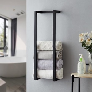 lot 1064 image: Oh Hommie Towel Racks for Bathroom, Wall Towel Rack for Rolled Towels, Hand Towel Holder, Bathroom Towel Holder, Towel Holder for Bathroom Wall Nlavk