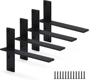 lot 2029 image: Floating Shelf Bracket 38 Thick Heavy Duty Shelf Brackets 4 Pack Free Hanging Countertop Support Bracket 10 Lx2.5 W Floating Wall Brackets for Cabinets, Granite, Dishwasher, Bench Seats Vanities