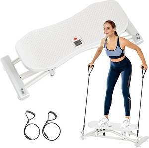 lot 2037 image: ZCMHAXJ Balance Board for Adults, Ski Machine Exercise Equipment with Resistance Bands, Rock Stepper Featuring LCD Monitor, Portable Wobble Board or Full Body Workout at Home Gym