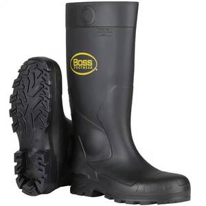 lot 2059 image: Mens 16 in. Waterproof Rubber Boots-Black Size 7