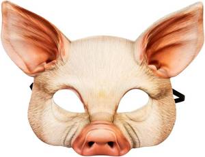 lot 2081 image: 1Pcs Half Face Animal Mask Pig Mask Horror Pig Masks for Halloween Costume Party Cosplay Props
