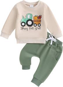 lot 2092 image: YINGISFITM Baby Boy Girl Valentines Outfit Lover Boy Sweatshirt Shirt Sweater Red Heart Pants Toddler Valentines Clothes 2-3T