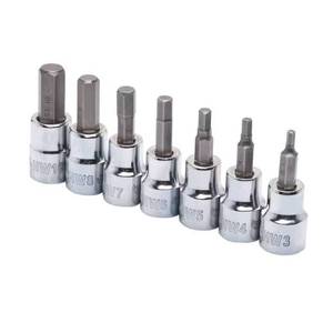 lot 2161 image: 38 in. Drive Metric Hex Bit Socket Set (7-Piece)