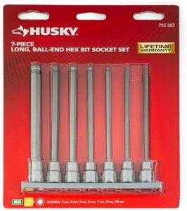 lot 2170 image: Husky Long Ball End Bit Socket Set Metric (7-Piece)