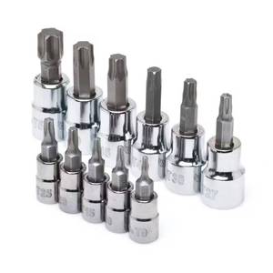 lot 2174 image: Husky 14 and 38 in. Drive Torx Bit Socket Set (11-Piece)