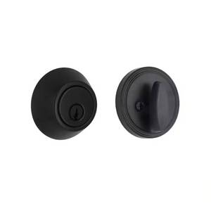 lot 2185 image: Defiant Matte Black Single Cylinder Deadbolt