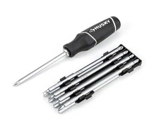 lot 2201 image: Husky Interchangeable Blade Screwdriver Set (9-Piece)