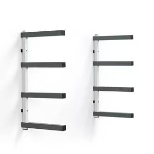 lot 2214 image: 24.25 in. H x 72 in. W x 12.5 in. D GrayWhite 4-Level Wall Mounted Storage Rack
