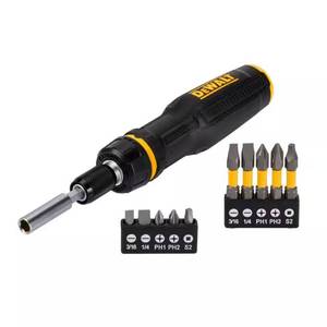 lot 2255 image: Max Fit Telescoping Ratcheting Multi-Bit Combination Screwdriver Set (10-Piece)