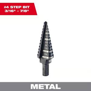 lot 2263 image: Milwaukee Jam-Free 316 - 78 in. X 6 in. L Metal Step Drill Bit 3-Flat Shank 1 pc