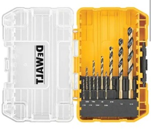 lot 2271 image: DEWALT Black and Gold Twist Drill Bit Set (10-Piece)