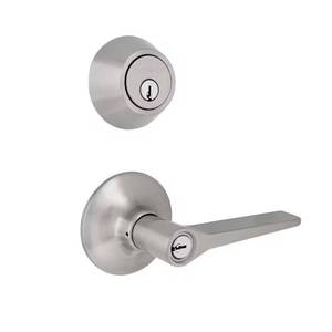lot 2276 image: Defiant Freedom Satin Nickel Single Cylinder Combo Pack