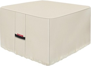 lot 2287 image: Square Fire Pit Cover, 40in, Beige