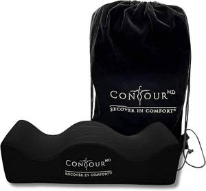 lot 2303 image: ContourMD BBL Pillow After Surgery   Butt Pillow for Sitting, Driving, or Office Chair   Lightweight Foam Cushion for Brazilian Butt Lift Recovery   BBL Post Surgery Supplies   Black Rectangle