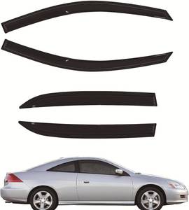 lot 3010 image: labwork Black 4 Pieces Window Visors Shade Sun Rain Wind Guards Cover Replacement for 2003-2007 Honda Accord Sedan 4 Door