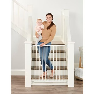 lot 3040 image: Regalo  Top of Stair Extra Tall Safety Gate in White