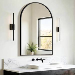 lot 3067 image: FICTOR 24 x 36 Arched Bathroom Vanity Mirror for Over Sink, Black