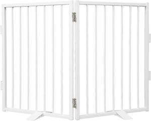 lot 3068 image: Snagle Paw Freestanding Dog Gate, 40 W x 32 H, 2-Panel, White