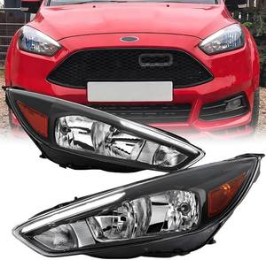 lot 3072 image: $181 Headlights Assembly wLED DRL For 2015-2018 Ford Focus MK3 Black LeftRight UNTESTED - USED - FOR PARTS