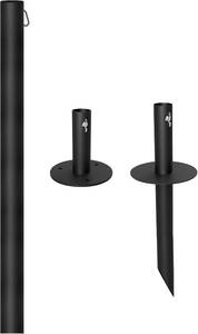 lot 3080 image: EXCELLO GLOBAL PRODUCTS Bistro String Light Poles - 1 Pack - Extends to 10 Feet - Universal Mounting Options Included