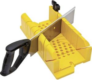 lot 1124 image: Stanley 1-20-600 Saw Storage Miter Box with Saw, Black