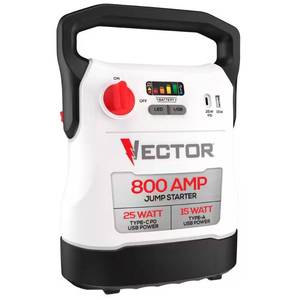 lot 1125 image: VECTOR 800 Amp Jump Starter with USB Power