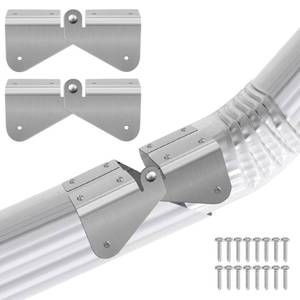 lot 286 image: 2 Pcs Gutter Extension Hinge, Downspout Extension Flip-Up Hinge, Easy DIY Installation on Any Size Rectangle or Square Downspout (2) (2) - Retail $12