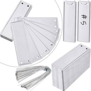 lot 301 image: Ripeng 120 Pieces Aluminum Metal Plant Labels Tree Tags Writable, Silver - Retail $16