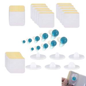lot 320 image: 15PC Round Ball-Shaped Belly Button Plug Belly Button Shaper Post Tummy(5 Different Sizes) and 30 pc Breathable Belly Button Patch - Retail $13